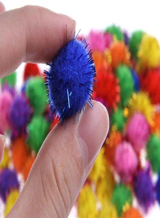 Cauaoa 100 Pcs Colorful Sparkly Glitter Tinsel Balls & Pom Balls for Cats, for Kittens Exercise and Multiple Cats Play and Chase - Image 4